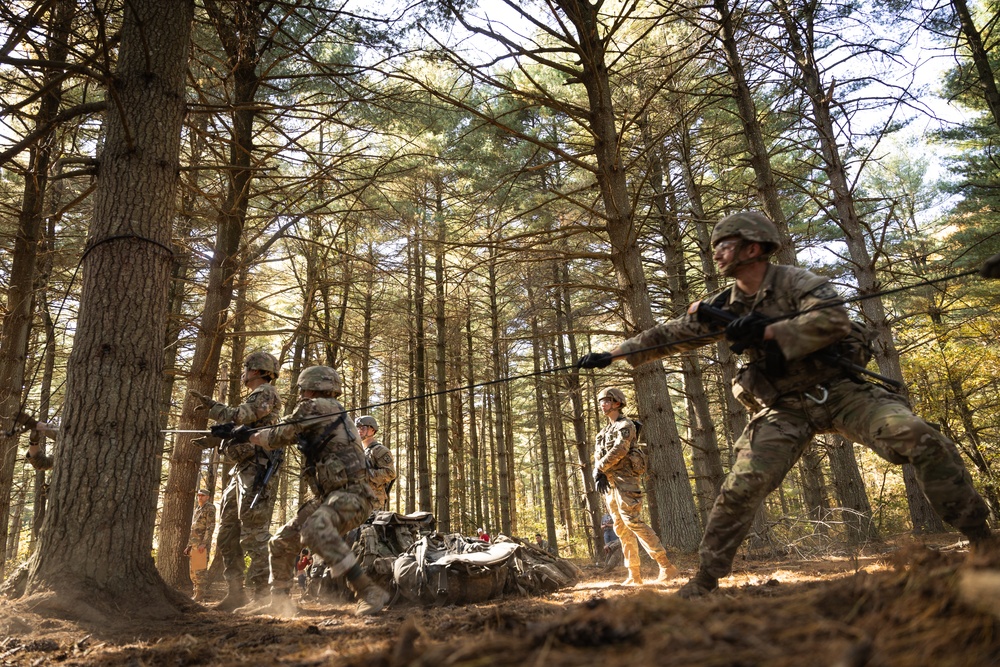 Army ROTC Brigade Ranger Challenge: One Rope Bridge