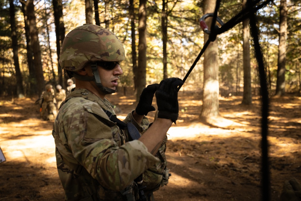 Army ROTC Brigade Ranger Challenge: One Rope Bridge