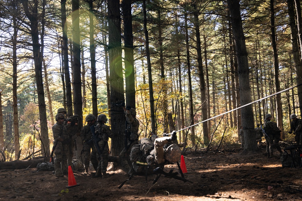Army ROTC Brigade Ranger Challenge: One Rope Bridge