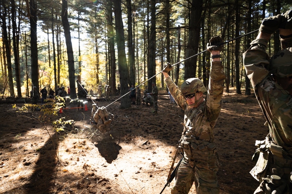 Army ROTC Brigade Ranger Challenge: One Rope Bridge