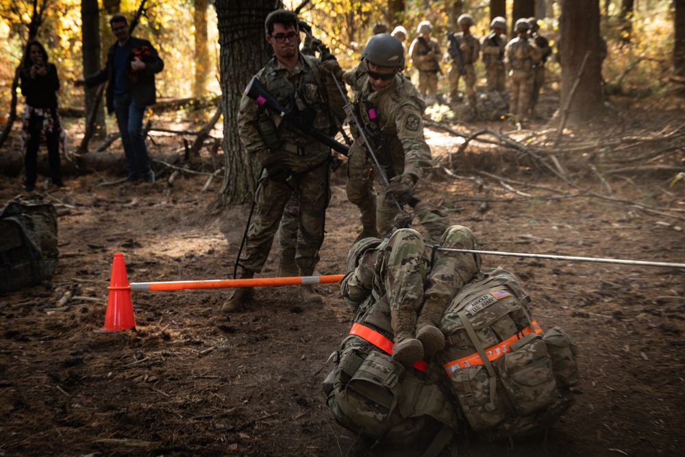 Army ROTC Brigade Ranger Challenge: One Rope Bridge