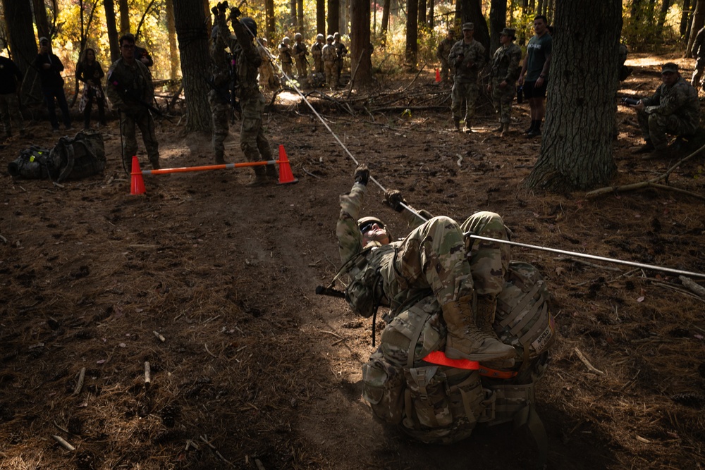 Army ROTC Brigade Ranger Challenge: One Rope Bridge