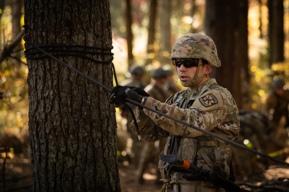 Army ROTC Brigade Ranger Challenge: One Rope Bridge