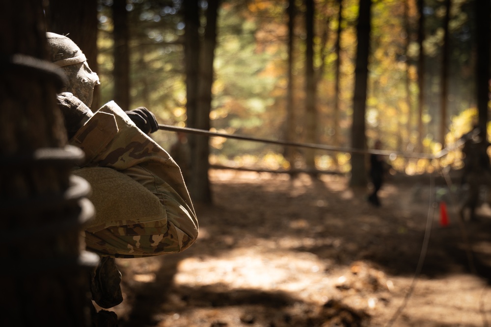 Army ROTC Brigade Ranger Challenge: One Rope Bridge