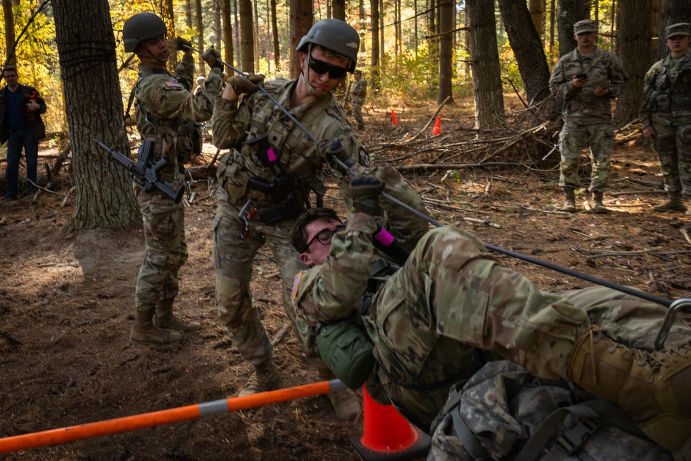 Army ROTC Brigade Ranger Challenge: One Rope Bridge