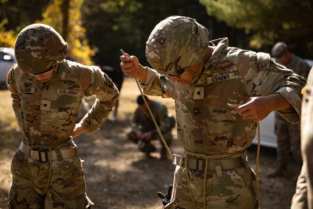 Army ROTC Brigade Ranger Challenge: One Rope Bridge