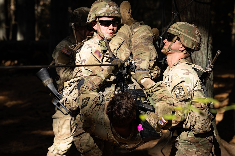 Army ROTC Brigade Ranger Challenge: One Rope Bridge