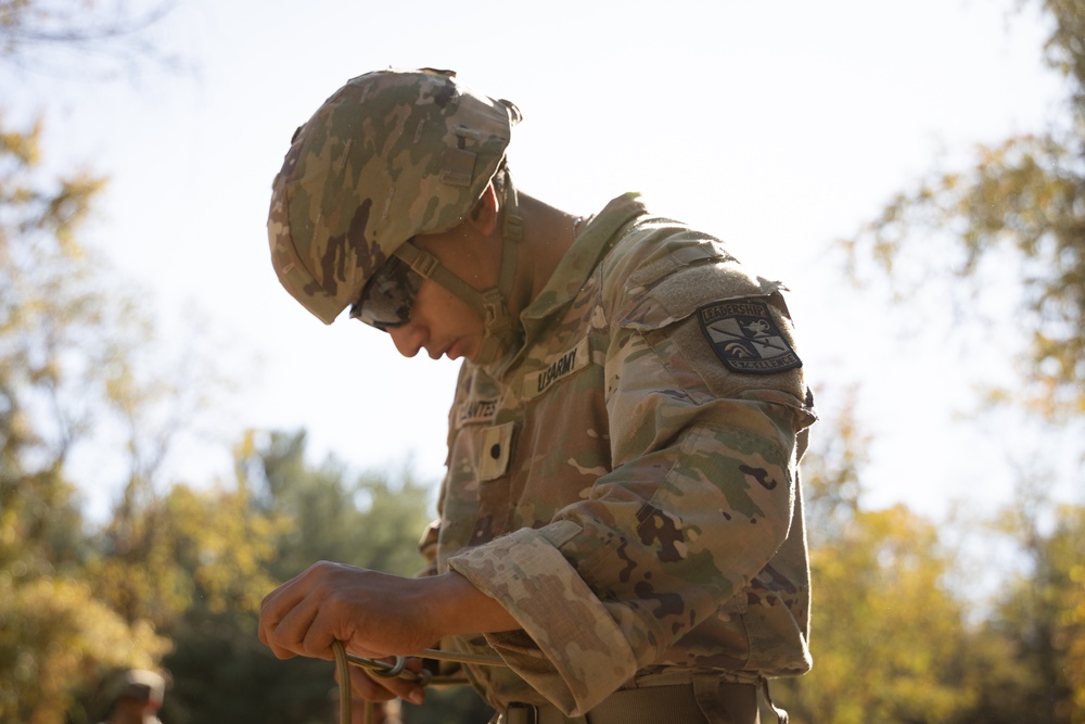 Army ROTC Brigade Ranger Challenge: One Rope Bridge