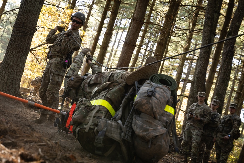 Army ROTC Brigade Ranger Challenge: One Rope Bridge