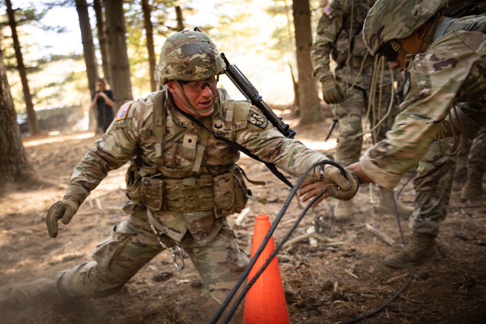 Army ROTC Brigade Ranger Challenge: One Rope Bridge