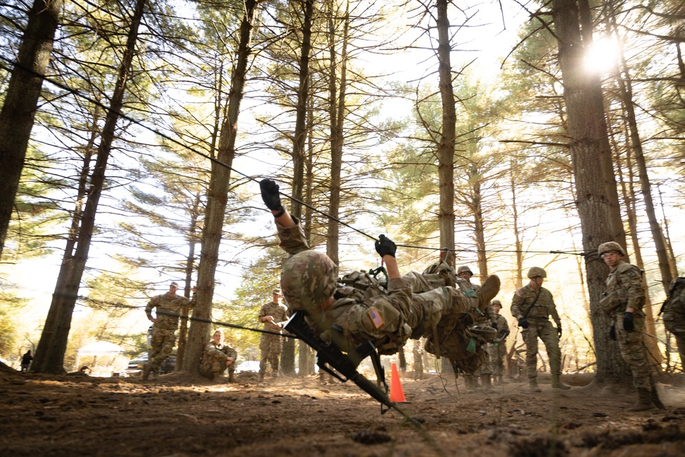 Army ROTC Brigade Ranger Challenge: One Rope Bridge