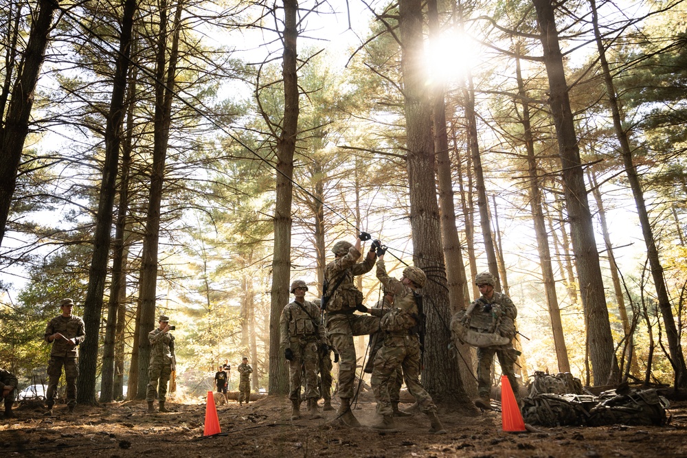 Army ROTC Brigade Ranger Challenge: One Rope Bridge
