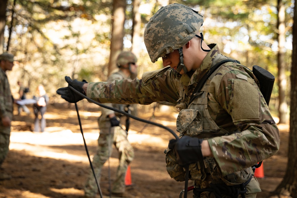 Army ROTC Brigade Ranger Challenge: One Rope Bridge