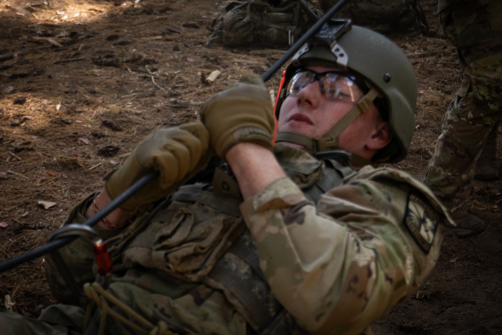 Army ROTC Brigade Ranger Challenge: One Rope Bridge