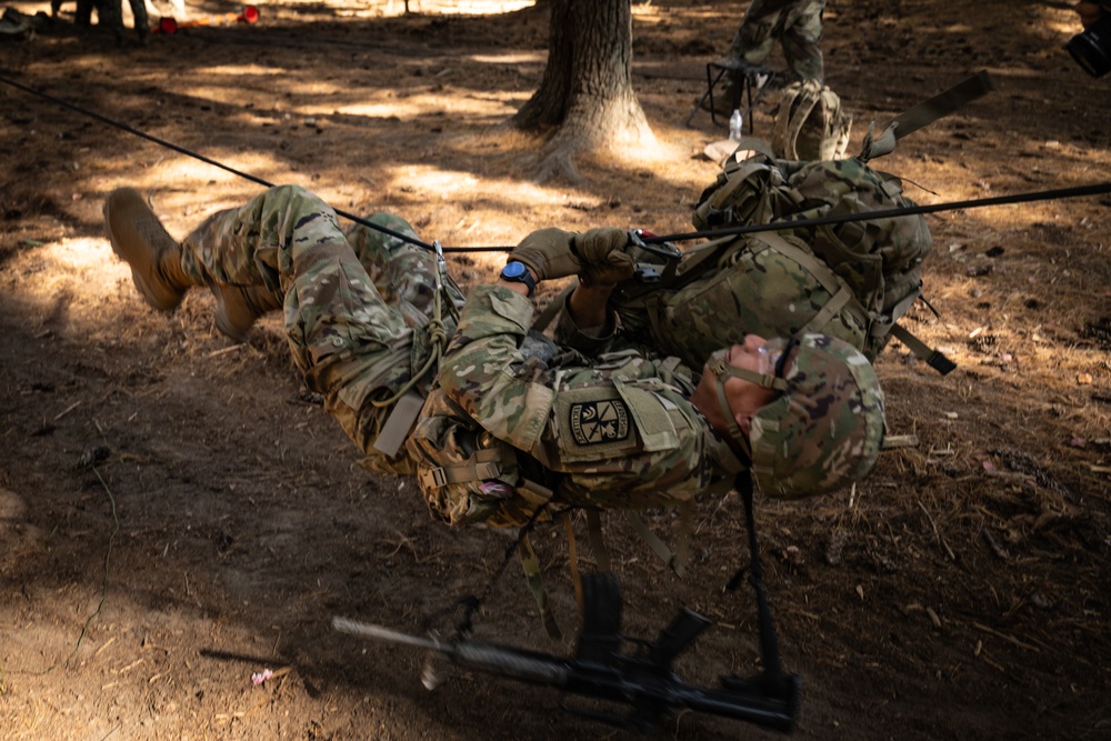 Army ROTC Brigade Ranger Challenge: One Rope Bridge