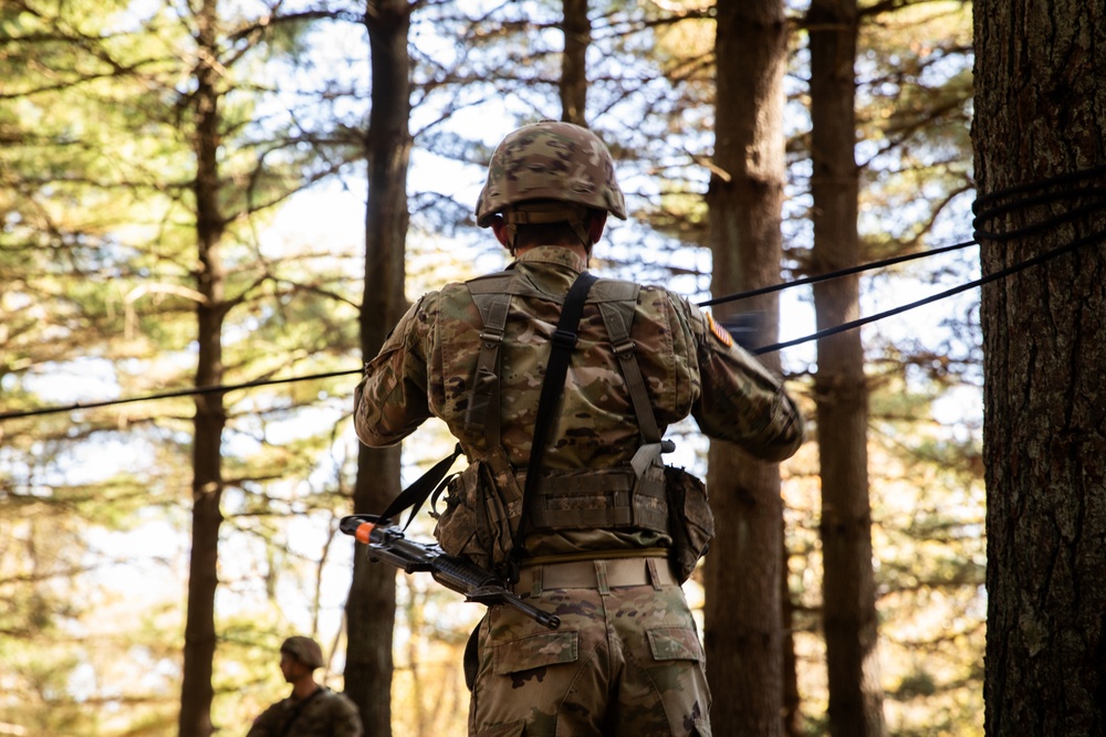 Army ROTC Brigade Ranger Challenge: One Rope Bridge