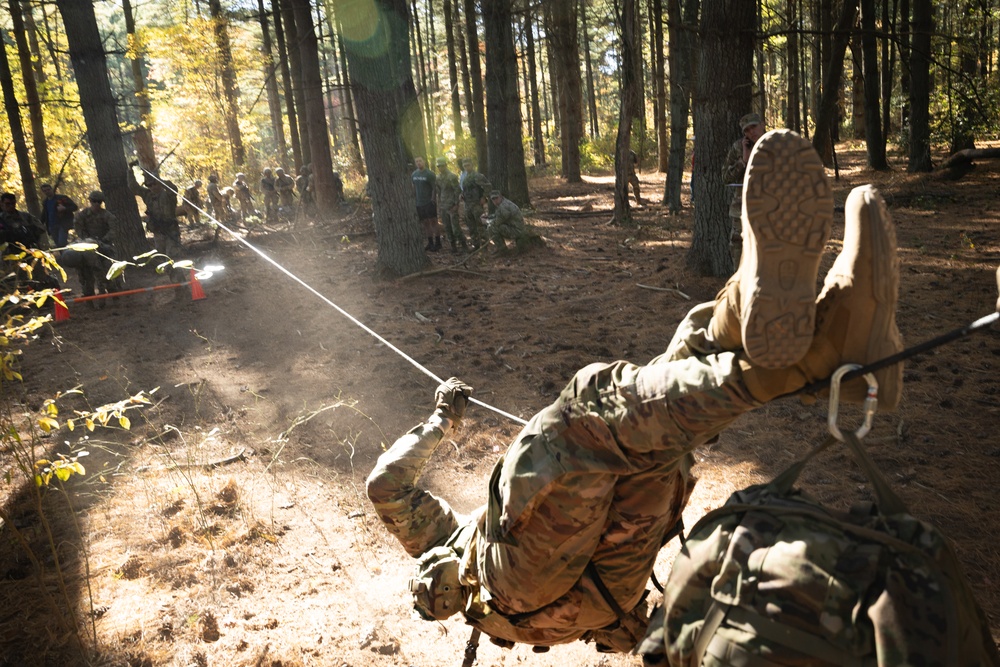 Army ROTC Brigade Ranger Challenge: One Rope Bridge
