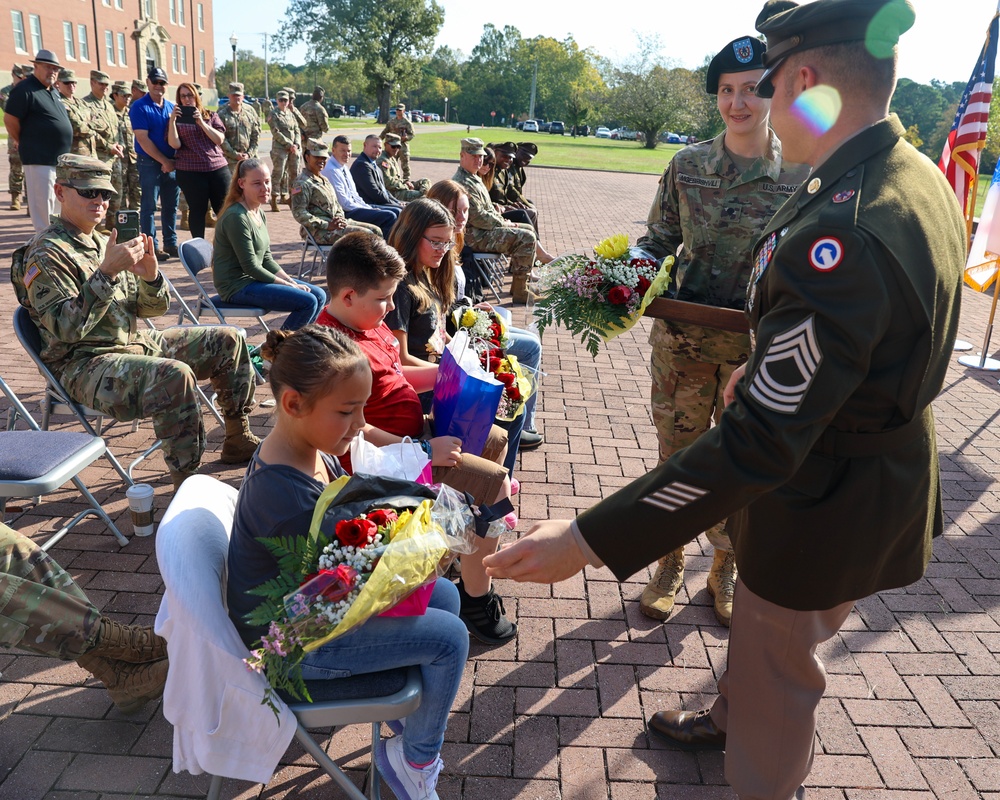 1st TSC executive services Soldier promotes to master sergeant