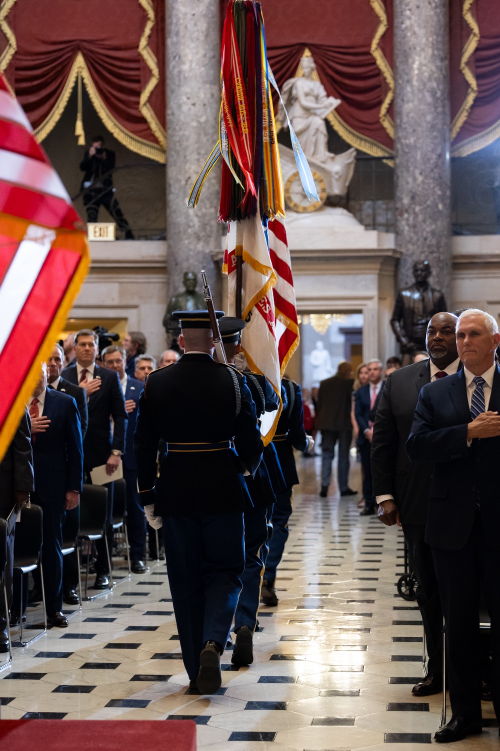 The U.S. Army Old Guard Retires the Colors at Billy Graham Statue Unveiling