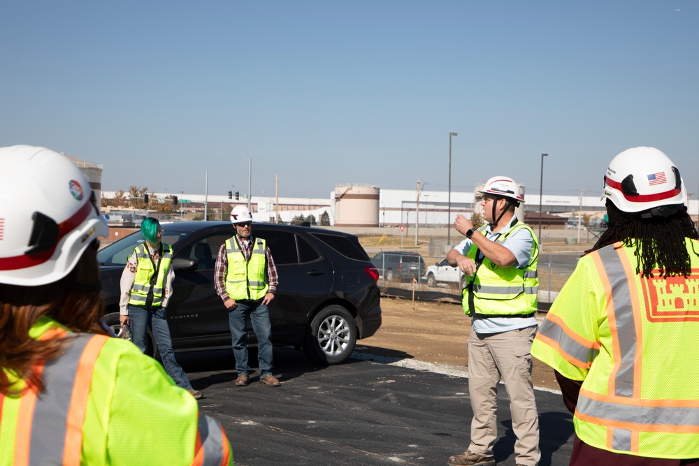 Contracting and construction division team members site visit to Offutt AFB