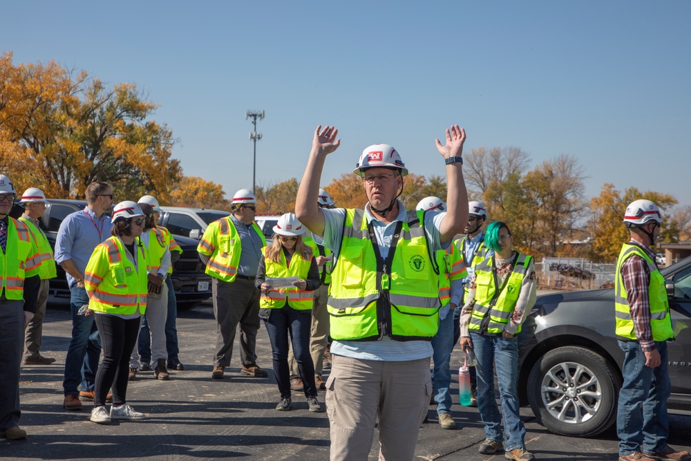 Contracting and construction division team members site visit to Offutt AFB