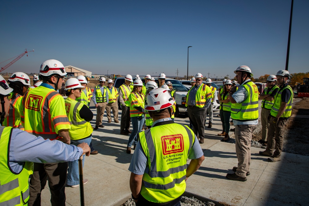 Contracting and construction division team members site visit to Offutt AFB