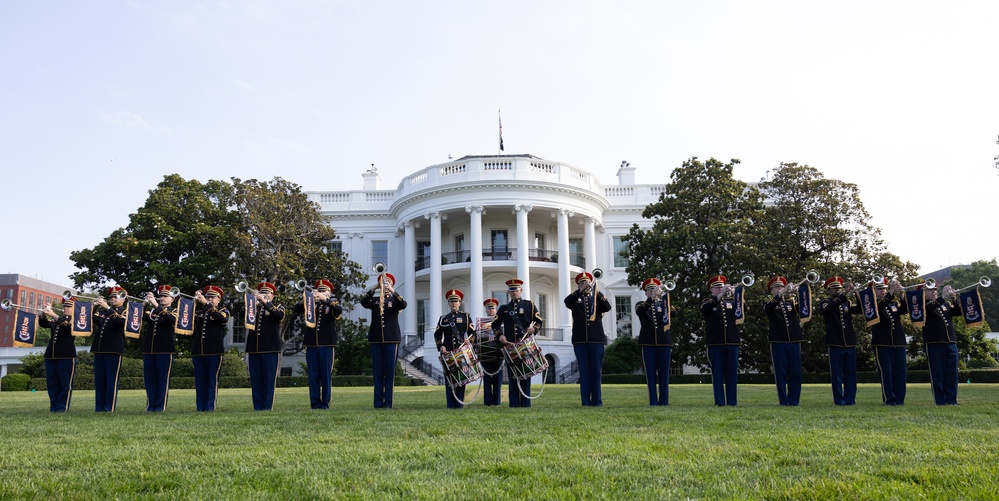 The U.S. Army Herald Trumpets at The White House