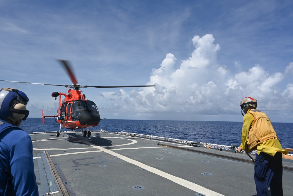 Coast Guard Cutter Mohawk conducts training at sea