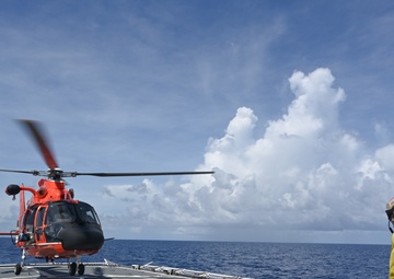 Coast Guard Cutter Mohawk conducts training at sea