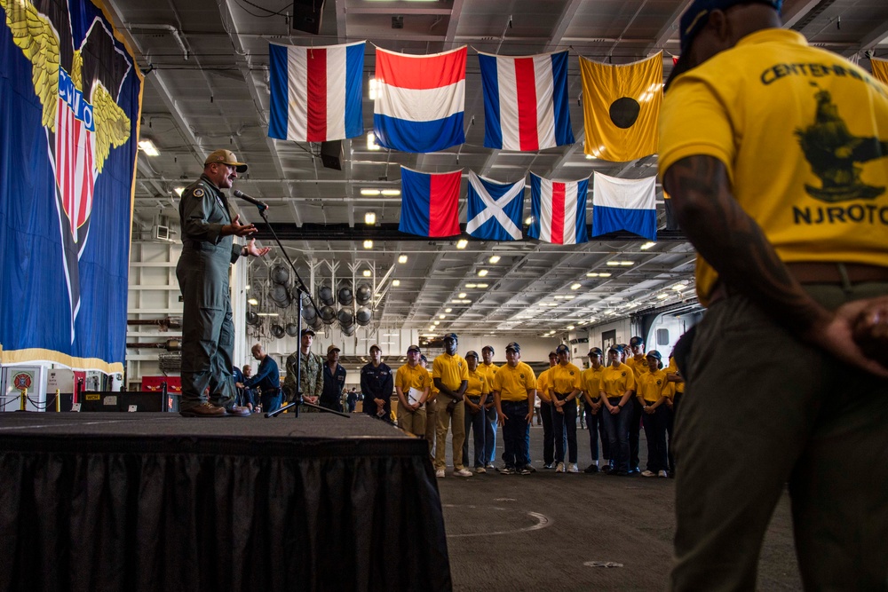 NJROTC Students Tour USS Carl Vinson (CVN70)