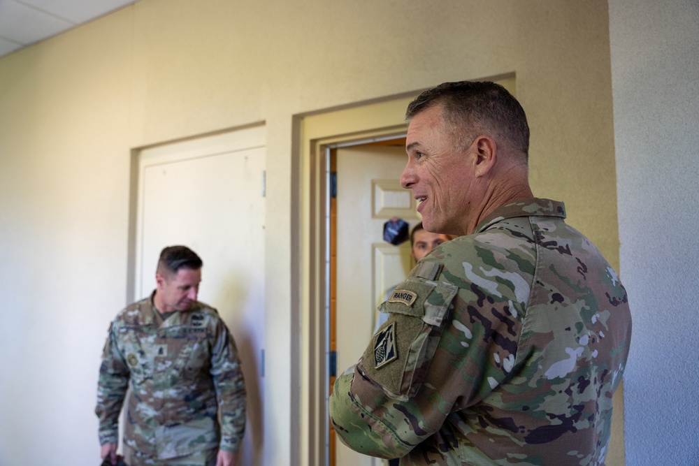 Brig. Gen. Daniel Hibner Oversees Installation of a Temporary Water Unit at the University Of North Carolina Asheville