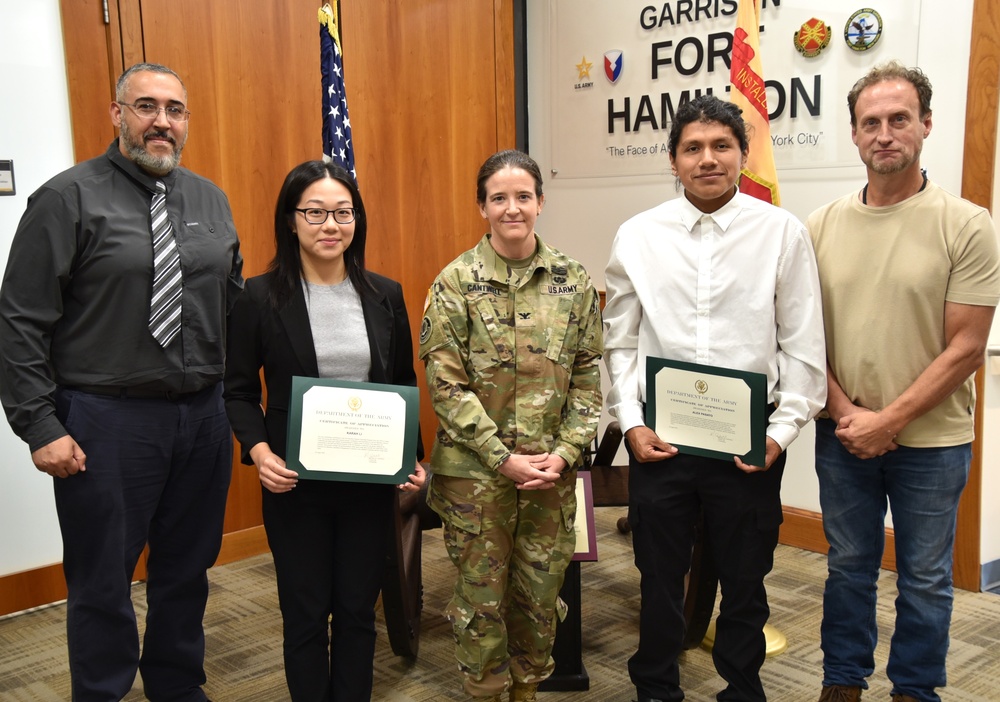 CUNY Summer Intern Out brief to Garrison Commander