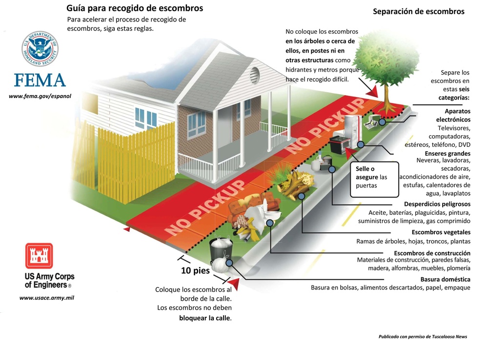 Guia para recogido de escombros