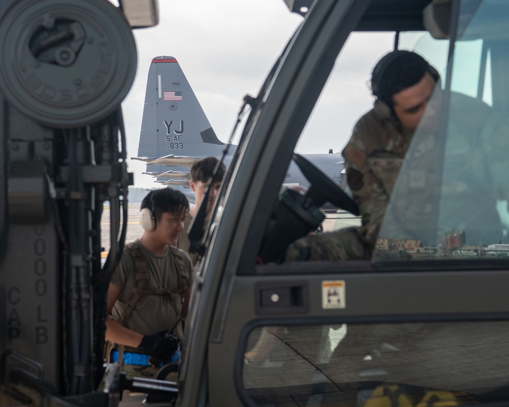 Readiness into Action: Team Yokota relocate equipment during exercise Beverly Morning