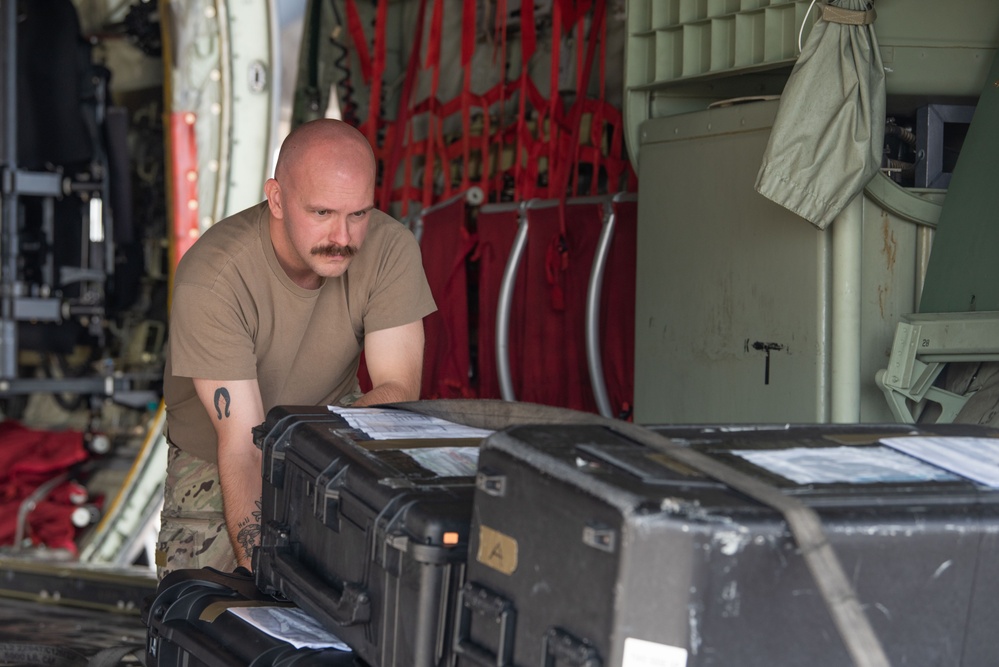 Readiness into Action: Team Yokota relocate equipment during exercise Beverly Morning