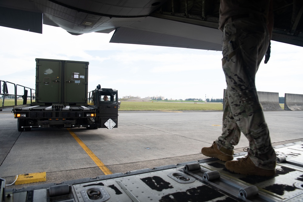 Readiness into Action: Team Yokota relocate equipment during exercise Beverly Morning