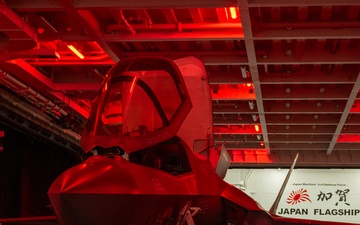 F-35 maintainers perform servicing inspection aboard JS Kaga during sea trials