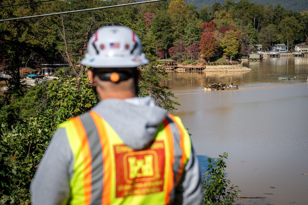 USACE team provides debris tech monitoring at Lake Lure
