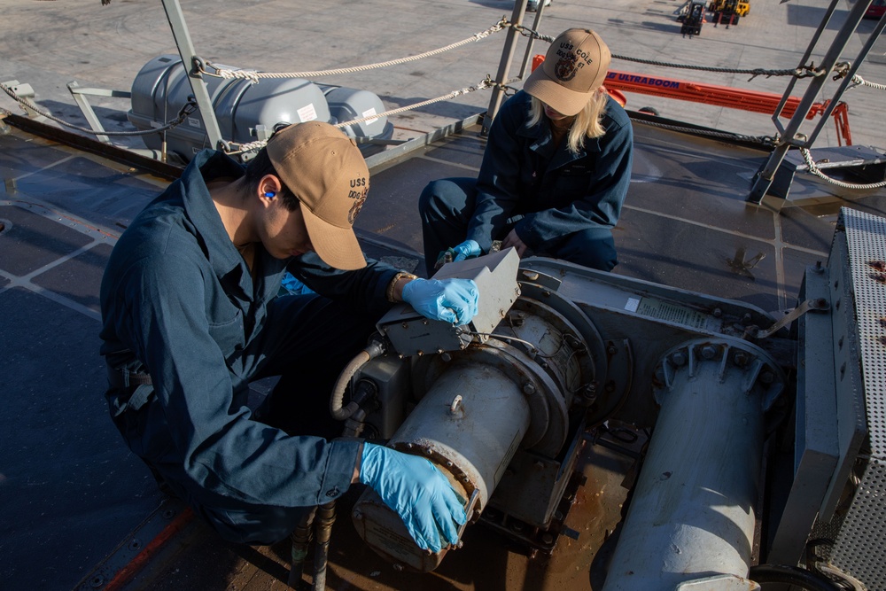 Routine Maintenance aboard the USS Cole