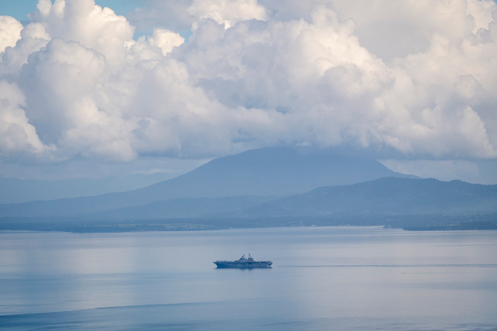 USS Boxer transits San Bernardino Straits