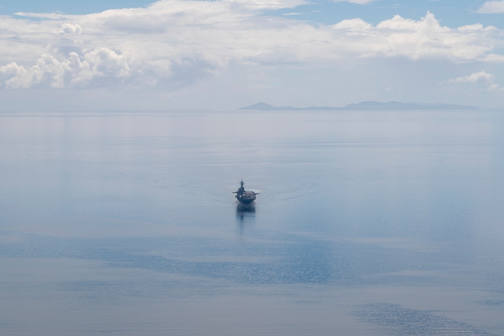 USS Boxer transits San Bernardino Straits