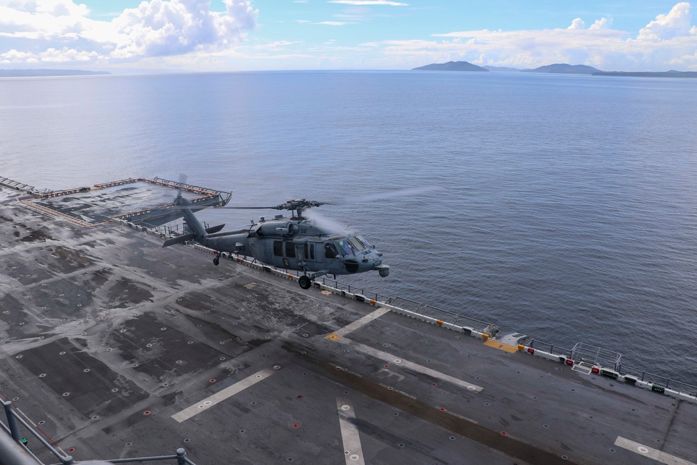 USS Boxer transits San Bernardino Straits