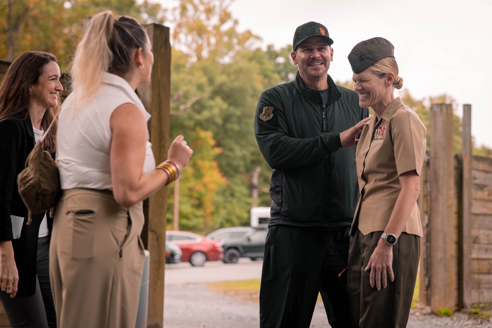 David Boreanaz Visits Marine Corps Base Quantico and the FBI Academy