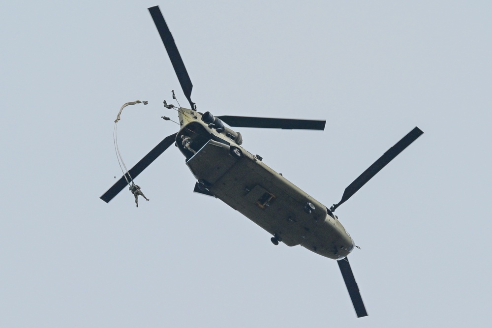 173rd Airborne Brigade jumps at Bunker Drop Zone