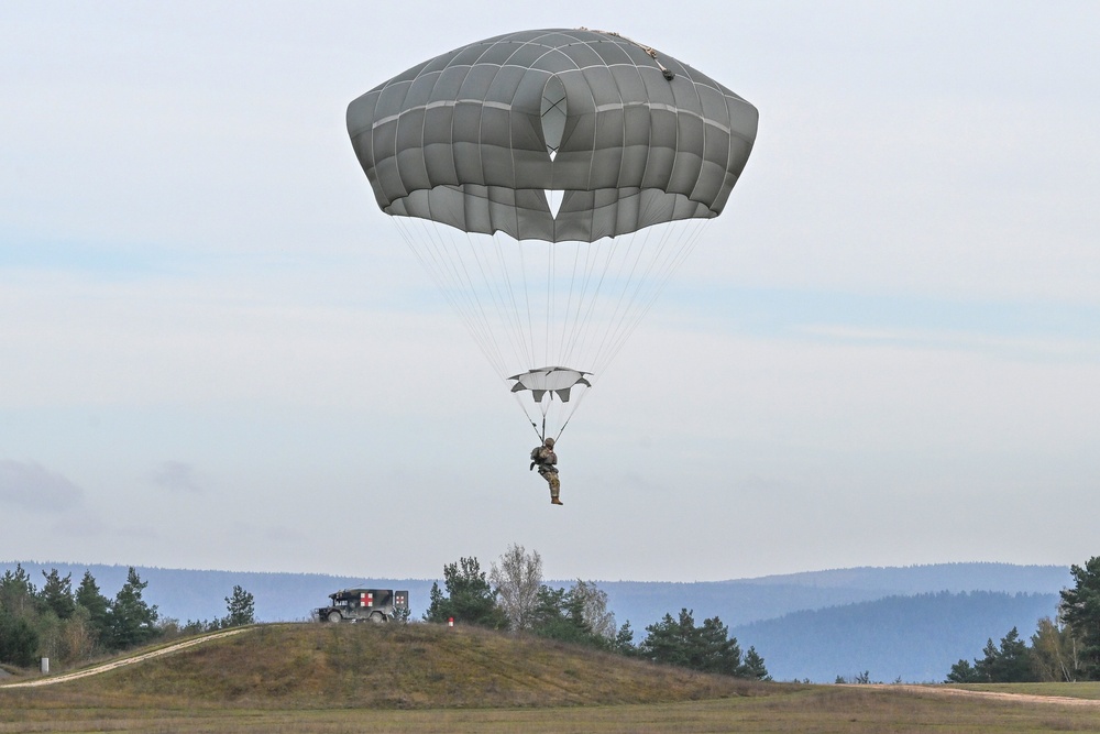 173rd Airborne Brigade jumps at Bunker Drop Zone