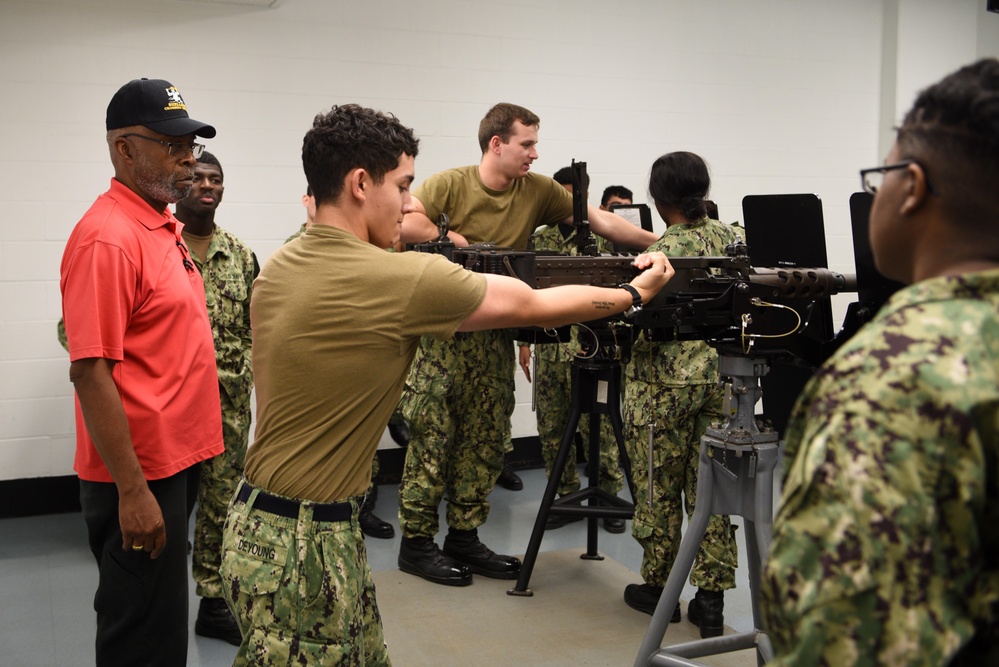 SCSTC GL Gunner's Mate Students Practice Operation and Maintenance of .50 cal Machine Gun