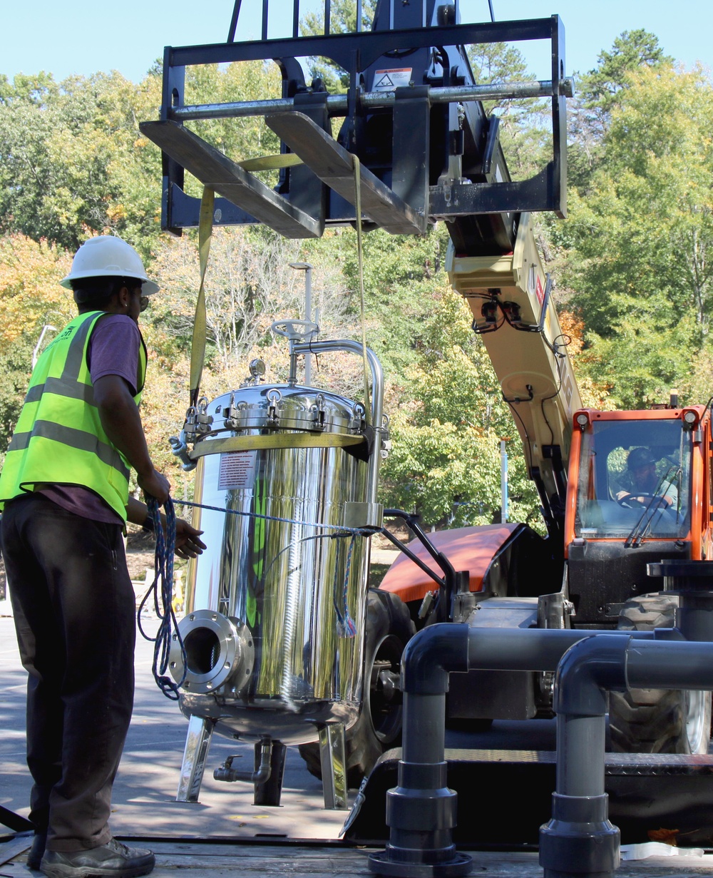 USACE contractor sets up temporary Mobile Water Treatment System at UNC-Asheville