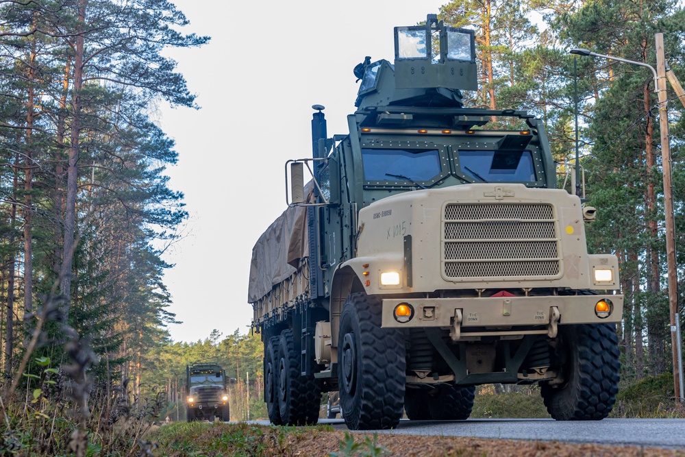 U.S. Marines Conduct Convoy Operations in Finland