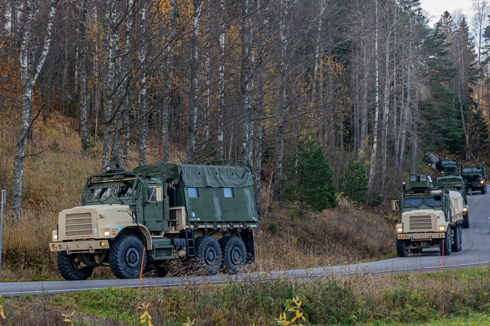 U.S. Marines Conduct Convoy Operations in Finland