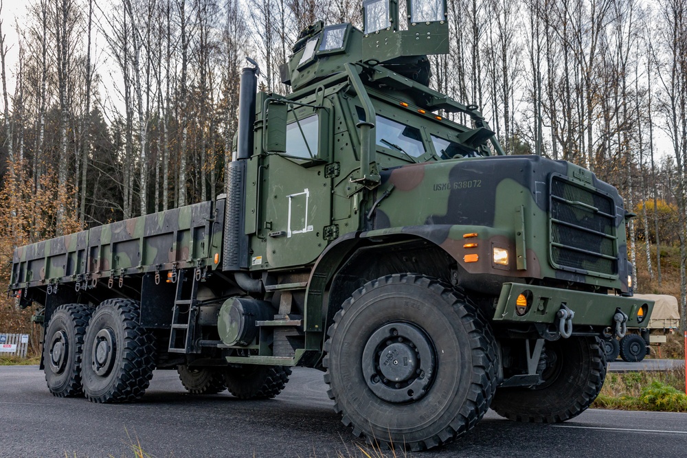 U.S. Marines Conduct Convoy Operations in Finland